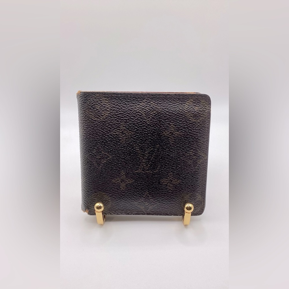 Louis Vuitton Brown Leather Monogram Wallet